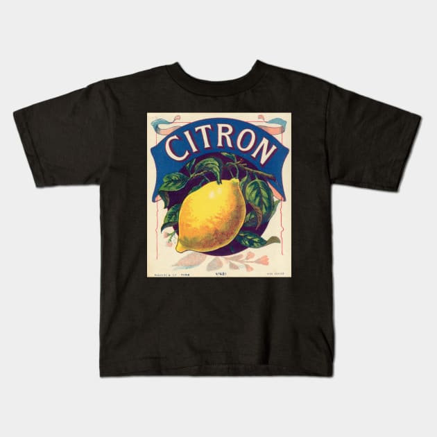 Retro poster - pub - vintage - Lemon - Fruit - Kids T-Shirt by Labonneepoque